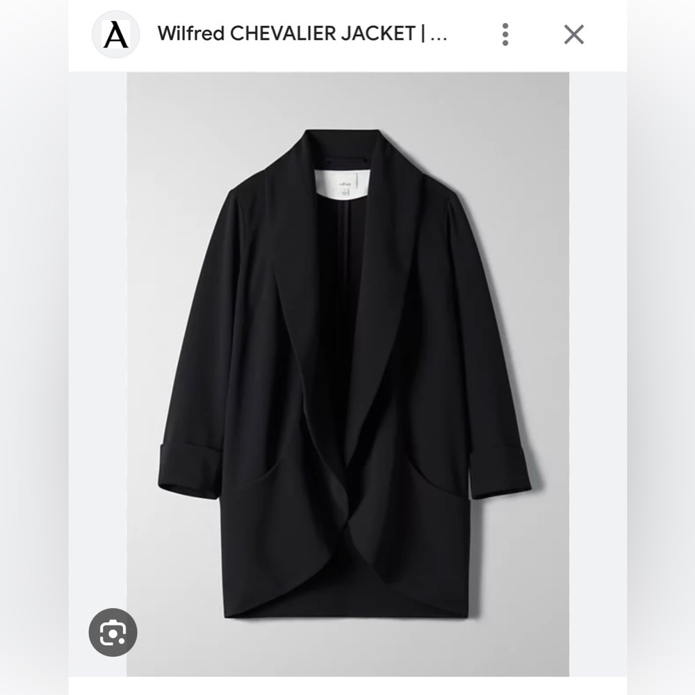 Aritzia Wilfred Chevalier Jacket Black Size 8